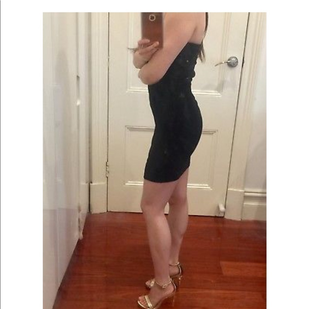 New Zara trafaluc Womens Bodycon Dress XS Black - Picture 3 of 6
